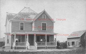 4 Unknown Locations Real Photo Postcards, RPPC, Homes with Nice Architecture