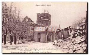 Old Postcard Place of church after the German bombing ie