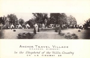 RPPC, Beautiful Anchor Travel Village, On US 65, Branson MO, Old Post Card