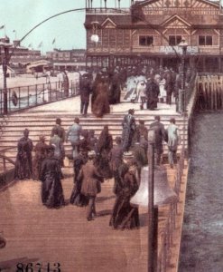 1880s-90s NY Recorder Souvenir Card Insert Iron Pier West Brighton #6S