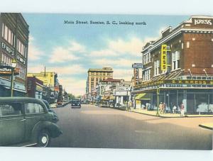 Unused Linen STREET SCENE Sumter South Carolina SC W1353-13