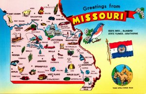 Missouri Greetings With Map