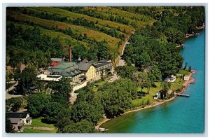 c1960's Bird's Eye View Gold Seal Vineyards Keuka Lake Hammondsport NY Postcard