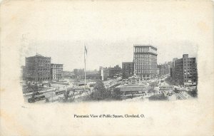 Panoramic View Of Public Square Cleveland Plain Dealer Postcard OH