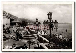 Postcard Modern principality of Monaco casino Terraces