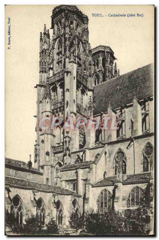 Postcard Toul Old Cathedral
