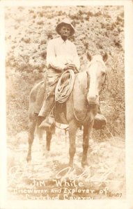 Carlsbad Caverns New Mexico Jim White Explorer Real Photo Vintage PC AA70757