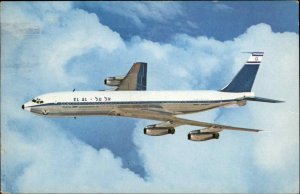 El Al Israel Airlines Boeing 707 Jet Airliner Airplane Vintage Postcard