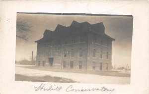 J12/ York Nebraska RPPC Postcard c1910 Hulitt Conservatory Building 214