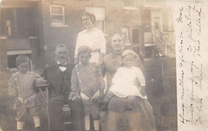 F5/ Indiana Harbor Indiana Real Photo RPPC Postcard 1913 Family