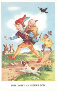 Children's Nursery Rhymes Factory 1950s Valentine & Sons Postcard 21-6791