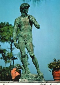 Postcard Bronze Cast Michelangelo's David John Marble Ringling Museums Sarasota