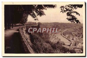 Old Postcard Brittany Dinan C N The Rance view Garden Angais