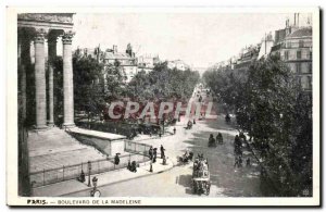 Paris 8 - Boulevard de la Madeleine Old Postcard