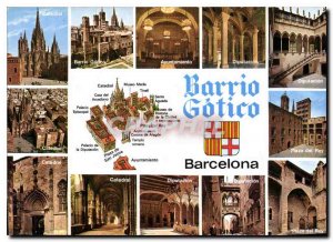 Postcard Modern Barcelona Gothic Quarter