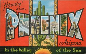 Postcard Arizona Phoenix Large letters multi view Stong News Teich 23-8892