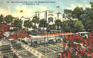 The Coliseum, St. Petersburg, Florida, USA Shuffle Board, Shuffleboard, 1949 