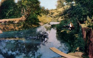 Greenfield IN Indiana Old Swimming Hole James Whitcomb Riley Postcard