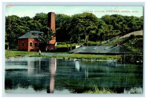 1909 Pumping Station, Martha's Vineyard Haven, Massachusetts MA Antique Postcard