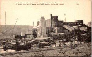 Regis Paper Mills Seaboard Branch Rockport Maine Postcard