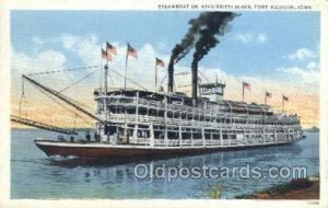 Steamboat On The Mississippi River Ship Unused 