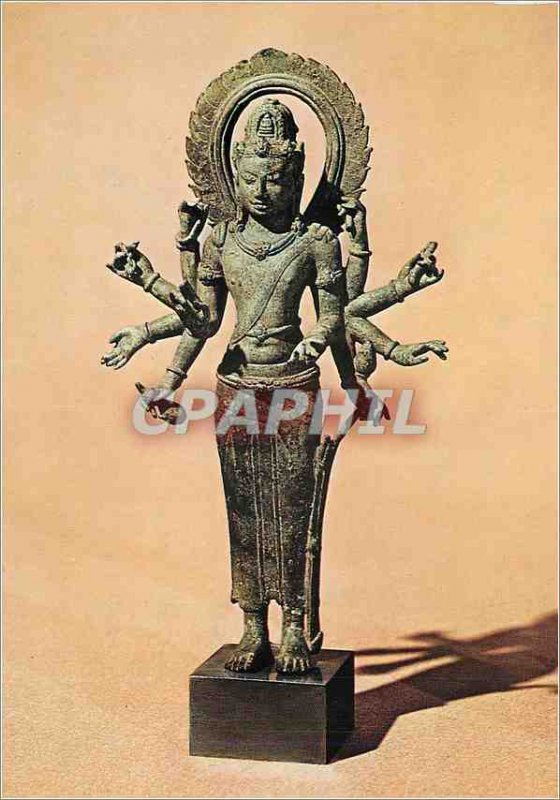 Modern Postcard Paris Musee Guimet has Avalokitesvara Ten Arm Art Indo Javane...