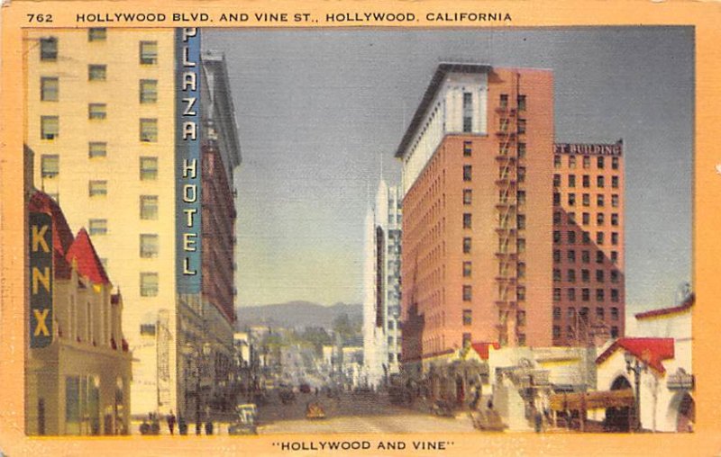 Hollywood Blvd. and Vine St. Hollywood California  