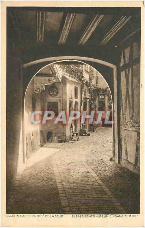 Old Postcard Alsatian Museum Entrance of the Court