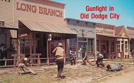 Gunfight In Old Dodge City Historic Front Street Dodge City Kansas