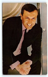 DAVID FROST ~ TV Talk Show Host 1970 Message ABBIE HOFFMAN Interview Postcard