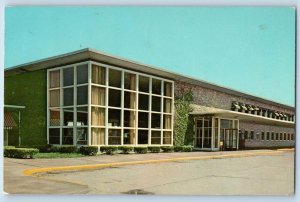 Burlington Iowa IA Postcard Union Station Building Exterior Scene 1964 Vintage