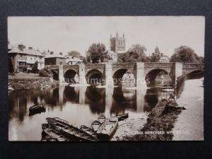 Herefordshire HEREFORD WYE BRIDGE - Old RP Postcard by Photochrom No.5151