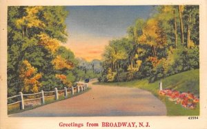 Greetings from Broadway, N. J., USA in Broadway, New Jersey
