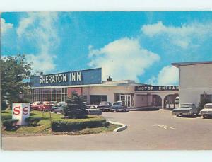 Unused Pre-1980 OLD CARS & SHERATON INN MOTEL Syracuse New York NY u2830@