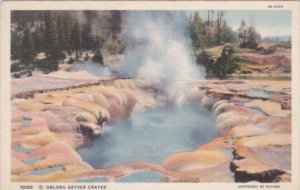 Oblong Geyser Crater Yellowstone National Park Curteich