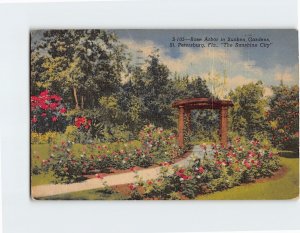 Postcard Rose Arbor in Sunken Gardens The Sunshine City St. Petersburg FL USA