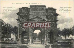 Old Postcard Orange Arc de Triomphe