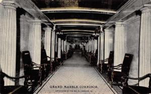 Chicago Illinois Congress Hotel Grand Marble Corridor Antique Postcard J80630