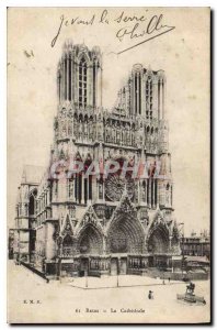 Old Postcard Reims Cathedral
