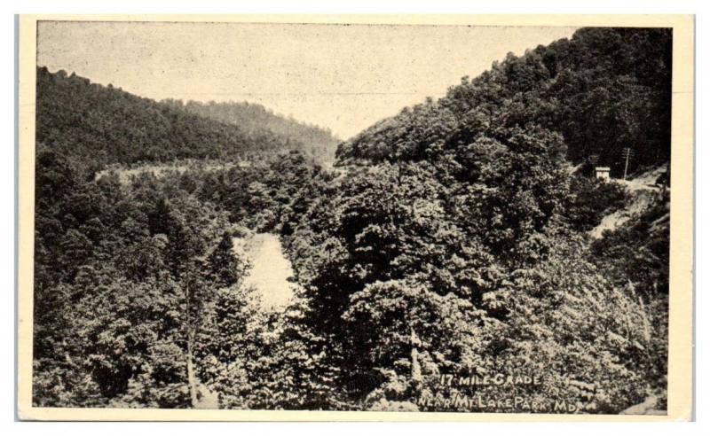 17 Mile Grade near Mt. Lake Park, MD 1911 International Bible Students Postcard