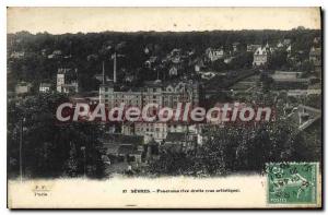 Old Postcard Panorama Sevres right bank (artistic view)