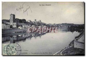 Old Postcard Cahors General View from the Pont Neuf