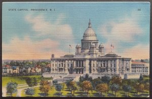 Vintage Postcard 1944 State Capitol Building, Providence, Rhode Island