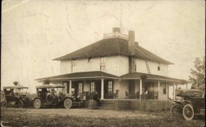 Atlanta Georgia GA Early Cars & House Club? c1910 Real Photo Postcard