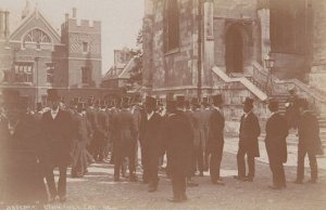 Eton College House Masters Checking Absense Student Windsor Real Photo Postcard