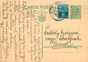 Romania 1936 paper ephemera uprated postal stationery postcard Romania Carol II