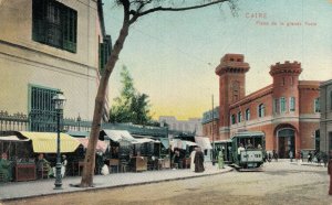 Egypt Cairo Caire Place de la Grande Poste Tram Vintage Postcard 07.40 