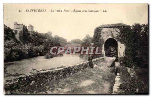 Old Postcard The Old Bridge I Sauveterre Church and the Chateau