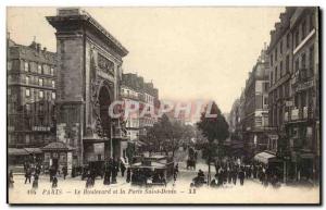 Paris Postcard The Old Porte Saint Denis Boulevard