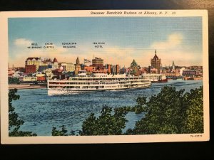 Vintage Postcard 1937 Steamer Hendrick Hudson Albany New York